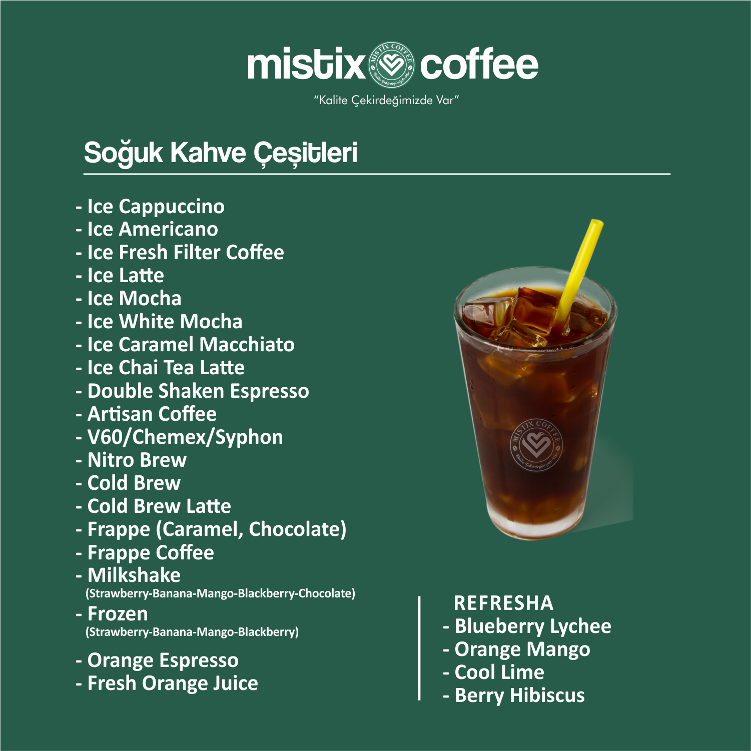 Mistik Soğuk Kahve Çeşitleri | Mistix Coffee